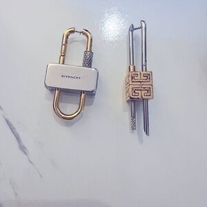 Givenchy Lock asymmetrical earrings in metal